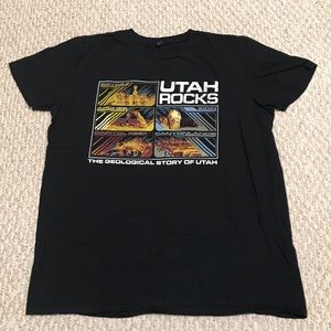 Mens Black Tee (Utah Rocks)